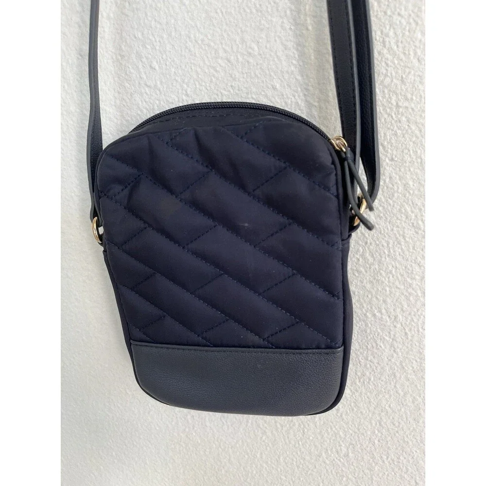Tommy Hilfiger Womens Mini Crossbody Bag Navy Blue Quilted Travel Essentials